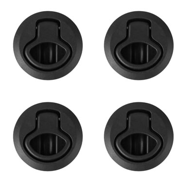 Hemobllo 4Pack Boat Hatch Latches 2 Flush Pull Slam Latch UVStabilized Plastic Marine Latch for 075 Thickness Door NonLocking Replacement for RV Cabinet Camper Compartment Deck Storage