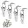 ITROLLE 4PCS 74mm 201 Stainless Steel Tool Box Hood Locks Latches Spring Loaded Toggle Lock Clasp Buckle Latch Tool Box Hasps 90 Degree Right Angle Latch