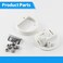 Kyuionty 2 Flush Pull Slam Latch Plastic Round Boat Latches Hatch Latch Lock for Boat Deck Door Cabinet 4 Pack White