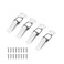 LuoQiuFa Latch Stainless Steel Spring Loaded Toggle Latch Silver Catch Hasp Clamp Clip Lock with for Cabinet Wooden Case Box 4 Pack