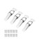 LuoQiuFa Latch Stainless Steel Spring Loaded Toggle Latch Silver Catch Hasp Clamp Clip Lock with for Cabinet Wooden Case Box 4 Pack