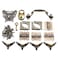 Aifeier ET Mini Bronze Antique Padlock Butterfly Hasp Latch Box Corner Protectors Retro Handle and Butterfly Hinge Hardware Accessories for Wooden Box and Jewelry Box
