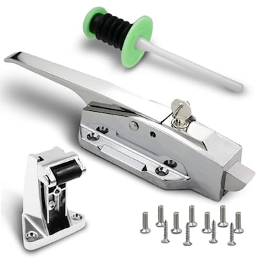 Preruner Walk in Cooler Door Handle Walk in Cooler Door Closer Complete Latch Kit Freezer Doors Handle Metallic Silver Luminous Nylon Push Rod 15 In35 inOffset