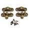 RuiLing 1 Pair Bronze Mini Swing Arm Clasp Latch Vintage Style Left Right Toggle Hasp Hook Metal Catch Curved Buckle for Suitcase Jewelry Box Toolbox 33x28mm