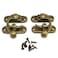 RuiLing 1 Pair Bronze Mini Swing Arm Clasp Latch Vintage Style Left Right Toggle Hasp Hook Metal Catch Curved Buckle for Suitcase Jewelry Box Toolbox 33x28mm