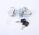 Lizipai 2 Pack Double Glass Cabinet Showcase Lock Double Door Single Open Wine Cabinet Lock for Showcase Mall Display No Drill