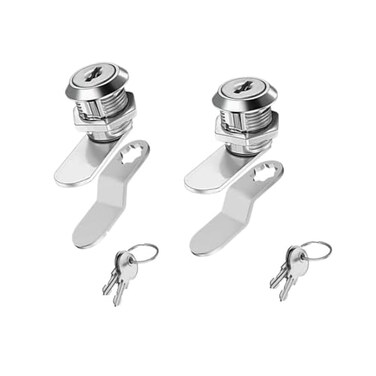 Lhazemu 2pcs Cabinet Cam Locks Keyed Alike 58 inch Toolbox Lock Cabinet Desk Drawers Cam Lock Replacement for Trailer RV Boxes Mailboxes