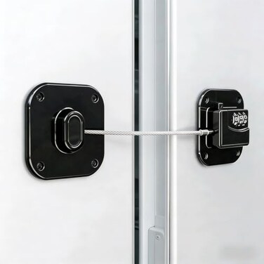 U ANNPER 3 Digit Keyless Combination Locker Lock for Refrigerator Cabinets Drawers Toilets Wndows Locker for Kids Safety Easy Install Black