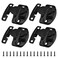 Aifeier ET 4Pcs AlignNLock Dining Table Locks Heavy Duty Metal Spring Dining Training Table Leaf Latches Connectors Hardware for Table LeafExtension TablesComputer WorkstationsConference Tables Black