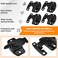 Aifeier ET 4Pcs AlignNLock Dining Table Locks Heavy Duty Metal Spring Dining Training Table Leaf Latches Connectors Hardware for Table LeafExtension TablesComputer WorkstationsConference Tables Black