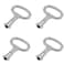 It Works 4Pcs Zinc Alloy Water Meter Key 50x35mm Safety Key for Tool Box Multipurpose Mailbox Electric Box