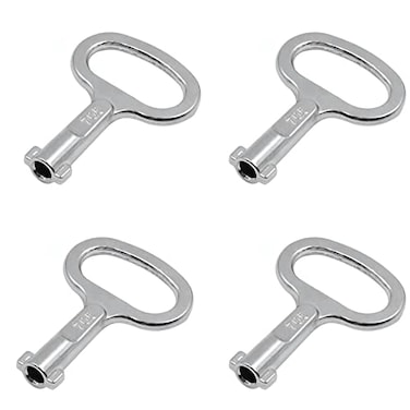 It Works 4Pcs Zinc Alloy Water Meter Key 50x35mm Safety Key for Tool Box Multipurpose Mailbox Electric Box