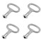 It Works 4Pcs Zinc Alloy Water Meter Key 50x35mm Safety Key for Tool Box Multipurpose Mailbox Electric Box