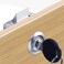 Dczonihup Automatic Lock Tongue Cabinet Drawer Furniture Locker Showcase Lock Drilling Diameter 3419mm for 3515mm 7822mm Door Panel2 Pack