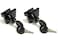 Auto-plaza Black Glass Cabinet Lock with 2 Keys Single Swing Glass Cabinet Showcase Door Lock Chrome Plated 2