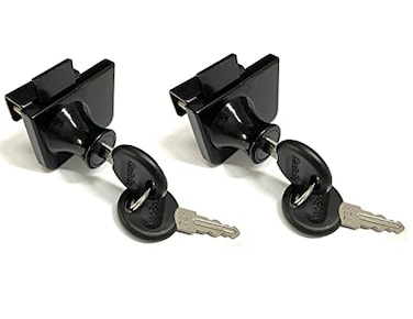 Auto-plaza Black Glass Cabinet Lock with 2 Keys Single Swing Glass Cabinet Showcase Door Lock Chrome Plated 2