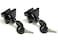 Auto-plaza Black Glass Cabinet Lock with 2 Keys Single Swing Glass Cabinet Showcase Door Lock Chrome Plated 2