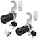 Cylinnda Black Toolbox Lock With Keys Cabinet Locks Keyed Alike Hook Cam Tubular Cam Lock Tool Box Lock With Manual 118 Inch 2 PackBlack