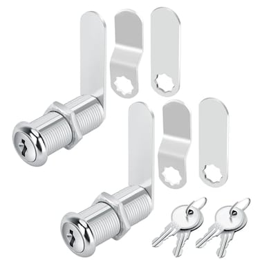 Zzbety Cabinet Locks with Keys 1916 Long Cam Locks for Cabinets Keyed Alike File Cabinet Tool Box Mail Box Lock with Key2 Pack 40mm
