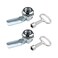Create idea 2pcs Cam Lock with Triangle Socket Key 90 Degree Rotation Zinc Alloy Chrome Plated for Securing Cabinet Doors Mailboxes