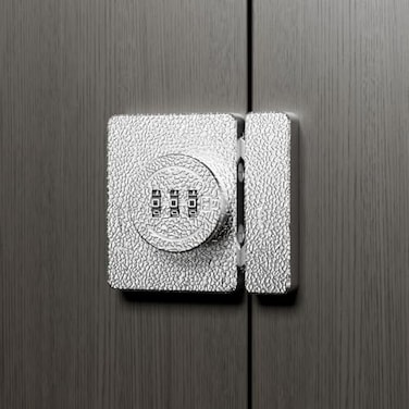ETEKJOY Keyless Cabinet Lock 3Digit Combination for SwingingSliding Door Drawer Cupboard Locker Closet Wooden Box HookLocking Silver 180 Degree