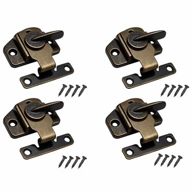 FDXGYH 4 Pack Dining Table Locks Heavy Duty AlignNLock Leaf Buckle Connectors with Screws for Extension TablesComputer Workstations and Conference Bronze