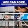 FJM Security MEI2400AMKD Tubular Cam Lock for Smart Home Cabinet Locks Baby Proofing Solution Door Lock Drawer Lock for Home Improvement with 78 Cylinder Keyed Different Chrome