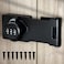 GDFOX Mechanical Password Rotary Hasp Locks Door Security Slide Latch Lock for Small Doors Cabinets Barn Door Bathroom Outdoor Garage Garden Black