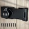 GDFOX Mechanical Password Rotary Hasp Locks Door Security Slide Latch Lock for Small Doors Cabinets Barn Door Bathroom Outdoor Garage Garden Black