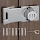 GDFOX Mechanical Password Rotary Hasp Locks Door Security Slide Latch Lock for Small Doors Cabinets Barn Door Bathroom Outdoor Garage Garden Silver