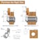 Hecfu 1 Pack Cabinet Locks with Keys 58 Cam Lock keyed Alike Secure Drawer File Cabinet Mailbox Lock Replacement RV Storage Locks Zinc Alloy