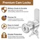 Hecfu 6 Pcs Cabinet Locks with Keys 112 Cam Locks keyed Alike RV Lock for Storage Compartment Door Cabinets Drawer Toolbox Lock Zinc Alloy