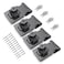 I-EASYDWW IEASYDWW 25 Inch Keyed Hasp Lock for Cabinets Small Doors Twist Knob Design Heavy Duty Zinc Alloy with ChromePlated Iron Includes Keys Screws Black 4 Pack