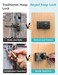 I-EASYDWW IEASYDWW 25 Inch Keyed Hasp Lock for Cabinets Small Doors Twist Knob Design Heavy Duty Zinc Alloy with ChromePlated Iron Includes Keys Screws Black 4 Pack