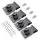 I-EASYDWW IEASYDWW 25 Inch Keyed Hasp Lock for Cabinets Small Doors Twist Knob Design Heavy Duty Zinc Alloy with ChromePlated Iron Includes Keys Screws Black 4 Pack