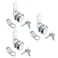 Jayseon 3 Pcs Mailbox Lock 58 Cabinet Locks and Cam Locks for Toolbox Keyed Alike Secure Drawer and File Cabinet with Dust Cover Zinc Alloy