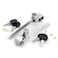 JCBIZ 2Pack Glass Lock Terrarium Showcase Display Case Cabinet Sliding Glass Push Door Locks Furniture Hardware Universal Key Type Sawtooth Lock