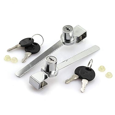 JCBIZ 2Pack Glass Lock Terrarium Showcase Display Case Cabinet Sliding Glass Push Door Locks Furniture Hardware Universal Key Type Sawtooth Lock