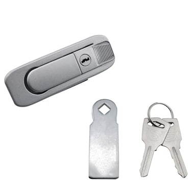 JCBIZ Silver Electric Cabinet Panel Pop Up Lock Push Button Door Cam Lock Mechanical Door Instrument Cabinet Industrial Electrical Cabinet Door Lock