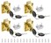 Jiozermi 4 Packs Drawer Lock with Keys Desktop Lock with 08422mm Length Cylinder Cam for Drawer Cabinet Wardrobe Office Desk Letter Box Gold