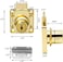Jiozermi 4 Packs Drawer Lock with Keys Desktop Lock with 08422mm Length Cylinder Cam for Drawer Cabinet Wardrobe Office Desk Letter Box Gold