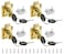 Jiozermi 4 Packs Drawer Lock with Keys Desktop Lock with 08422mm Length Cylinder Cam for Drawer Cabinet Wardrobe Office Desk Letter Box Gold