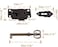 Kyuionty 2 Sets Skeleton Key Lock Decorative Antique Red Bronze Cabinet Lock with Key for Chest Cupboard Furniture