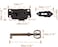 Kyuionty 2 Sets Skeleton Key Lock Decorative Antique Red Bronze Cabinet Lock with Key for Chest Cupboard Furniture