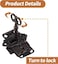 Kyuionty 2 Sets Skeleton Key Lock Decorative Antique Red Bronze Cabinet Lock with Key for Chest Cupboard Furniture