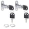 LDEXIN 2 Pcs Push Plunger Lock Drawer Showcase Door Lock 34 Inch Cylinder Diameter 78 Inch Cylinder Length