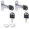 LDEXIN 2 Pcs Push Plunger Lock Drawer Showcase Door Lock 34 Inch Cylinder Diameter 78 Inch Cylinder Length