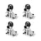 Lpraer 4 Pack Cylinder Cam Drawer Lock with Keys Cabinet Locks 20mm Cylinder and Chrome Finish Keyed Alike with 8 Keys Security Locks for Cupboard Door Cabinet Mailbox
