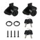MY MIRONEY 2PCS Black Drawer Lock with Keys Hardware Furniture Cabinet Lock with 89 Length Cylinder Cam for Home and Office