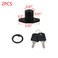 MY MIRONEY 2PCS Black Drawer Lock with Keys Hardware Furniture Cabinet Lock with 89 Length Cylinder Cam for Home and Office